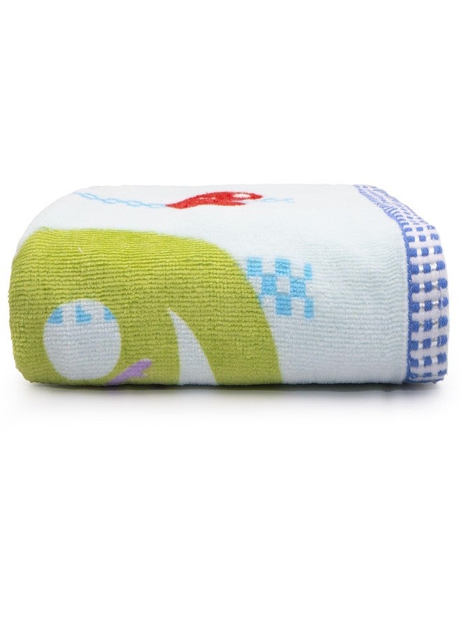 Uber World Cotton Terry Bath Towel for Kids |Women Bath Towel|Towels for Bath|Towel for Girls |Women Cotton Bath Towels | Ideal for Bath, Travel, Gym, Beach, Pool, and Yoga | Genie | Cyan (1) - Image 1