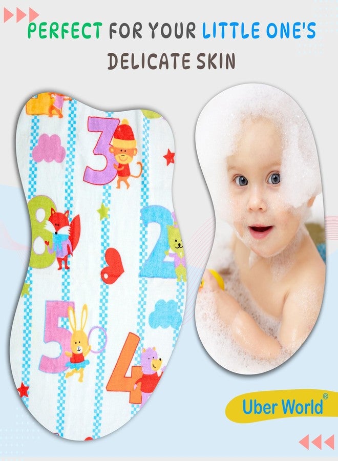 Uber World Cotton Terry Bath Towel for Kids |Women Bath Towel|Towels for Bath|Towel for Girls |Women Cotton Bath Towels | Ideal for Bath, Travel, Gym, Beach, Pool, and Yoga | Genie | Cyan (1) - Image 4