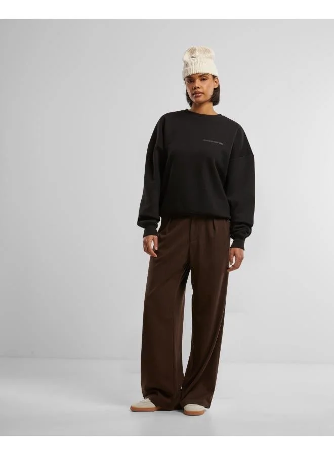 Prohibited Basic Crew Neck Logo Sweatshirt