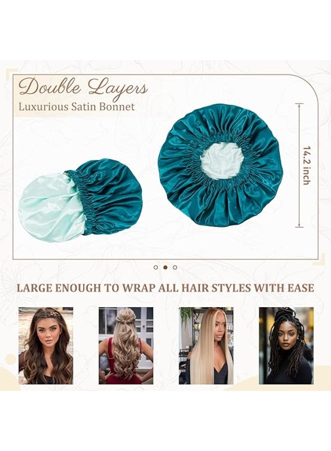 Women’s Satin Sleep Hair Cap, Soft Silky Satin Night Bonnet for Natural Curly Long Hair - Image 4