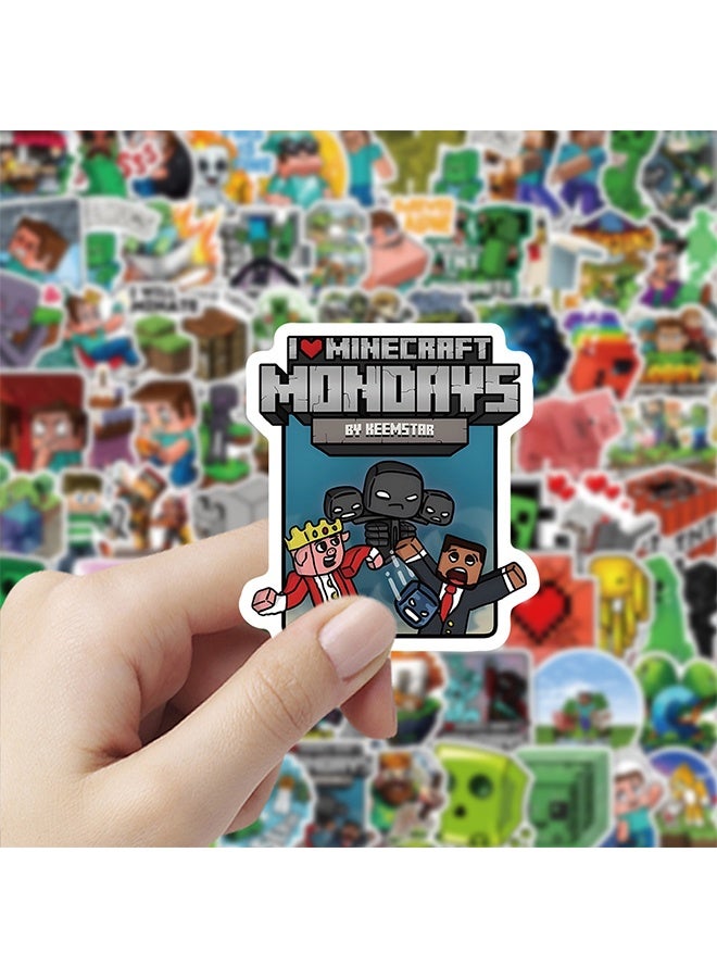 MINECRAFT 104PCS Minecraft Game Stickers, Cartoon Gaming Stickers for Kids Teens Adults, Waterproof Vinyl Decals for Phone, Laptops, Water Bottles, Skateboards & Party Bags - Image 3