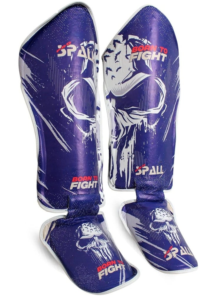 Spall - Shin In Step Guard Born to fight Kickboxing Protective Leg shin Kick Pads Instep Guard Sparring - Image 1