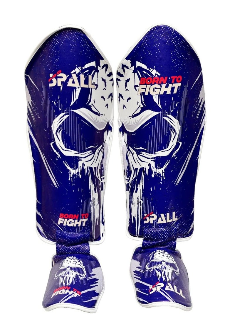 Spall - Shin In Step Guard Born to fight Kickboxing Protective Leg shin Kick Pads Instep Guard Sparring - Image 1