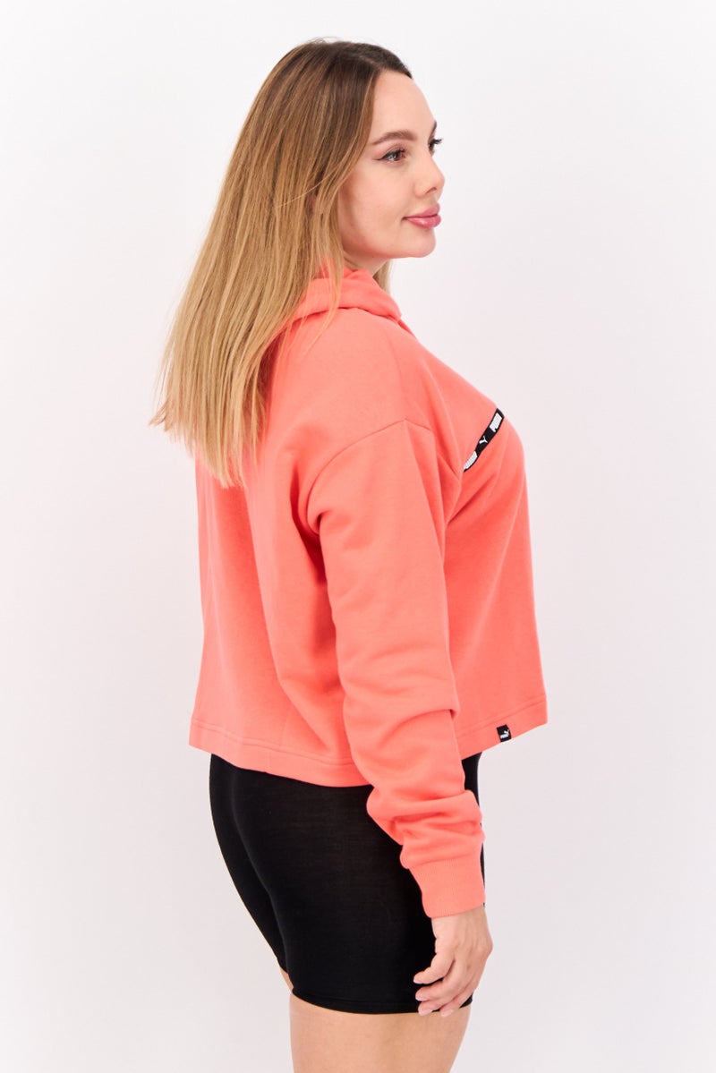 PUMA ملابس رياضية نسائية بأكمام طويلة مناسبة، خارجية، لون كورال - Image 2