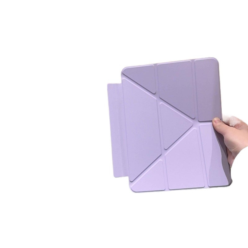DGG Purple Transparent Clear Back iPad Case for iPad Air with Pencil Holder - Image 3