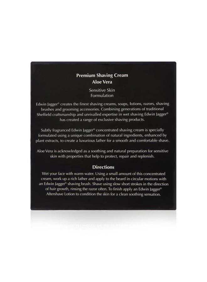 Edwin Jagger كريم حلاقة فاخر طبيعي 99.9%، 100 مل - صبار، 3.4 أونصة - Image 5