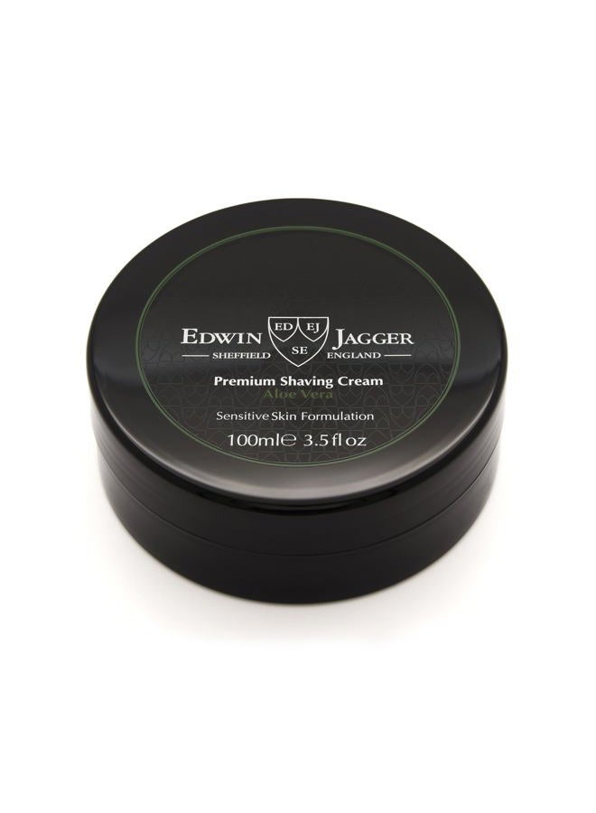 Edwin Jagger كريم حلاقة فاخر طبيعي 99.9%، 100 مل - صبار، 3.4 أونصة - Image 3