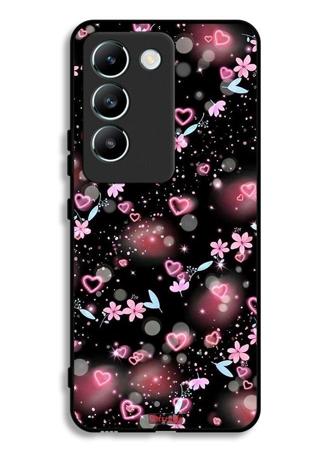 Tolwak Vivo V30 Lite 4G Protective Case Cover Small Hearts And Flowers - Image 1