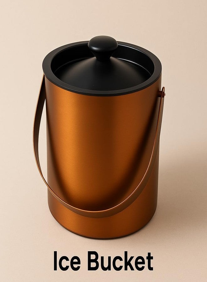 Nooks Stainless Steel Barware Kits and Accessories with ice Bucket (1.litr) and with Cocktail Shaker (750ml) in Multi Color for Home, bar and Mini bar_(Pack of 14)_(Made in India) - Image 2