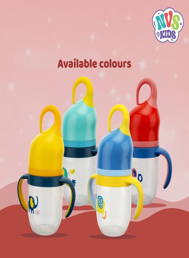NVS KIDS Baby Feeding Bottle | 210ml Leak-Proof & Anti-Spill | BPA-Free with Soft Silicone Spout | Dust-Free Cover | for Newborns, Infants & Toddlers Up to 3 Years (Red) - Image 3