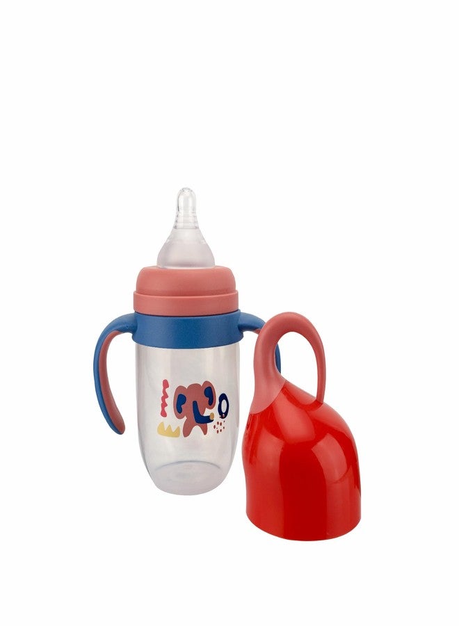 NVS KIDS Baby Feeding Bottle | 210ml Leak-Proof & Anti-Spill | BPA-Free with Soft Silicone Spout | Dust-Free Cover | for Newborns, Infants & Toddlers Up to 3 Years (Red) - Image 1