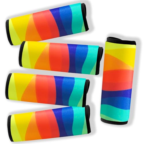 Gowraps Luggage Tags for Suitcases-Suitcase Tags Identifiers Bulk Luggage Handle Wrap Luggage Tag/Identifiers/Marker Travel Accessories for Flying Airplane(Rainbow) - Image 1