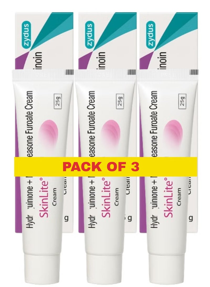 SKINLITE Pack of 3 Skinlite Face Cream for Hyperpigmentation and Dark Spots 25gm Each Skin Brightening and Whitening Cream for Uneven Skin Tone - Image 1