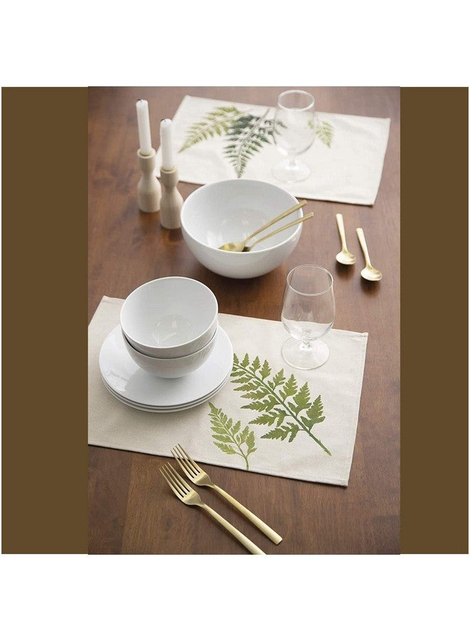 Lify مفرش طاولة قطن ليفي - مفرش طاولة DIY مقاوم للحرارة وغير قابل للانزلاق لزينة طاولة المطبخ وغرفة الطعام - مجموعة من 6 (أوف وايت) - Image 5