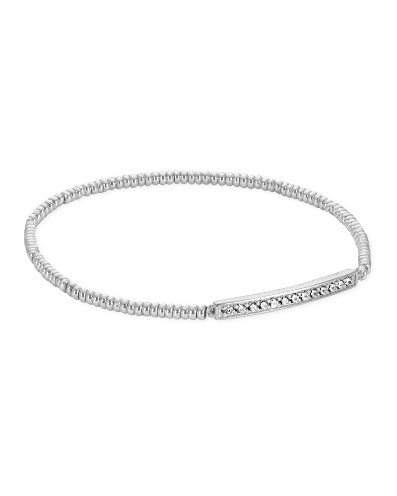 Kendra Scott Addison Stretch Bracelet in Rhodium-Plated Brass, Fashion Jewelry for Women - Image 1