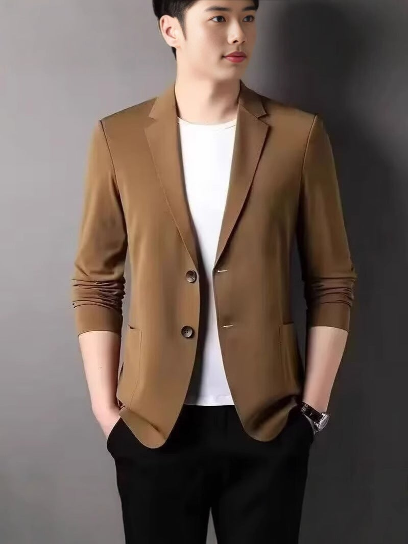 Blazer Men'S 2025 Trendy Single-Piece Youth Casual Elegant Slim Sun Protection Clothing Thin And Handsome - Image 1