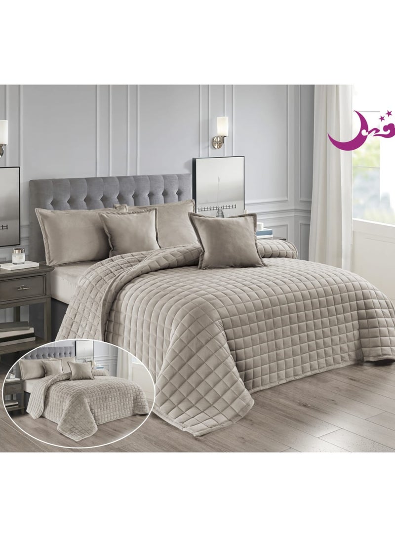 مفرش مضغوط مخمل مشجر شتوي مزدوج