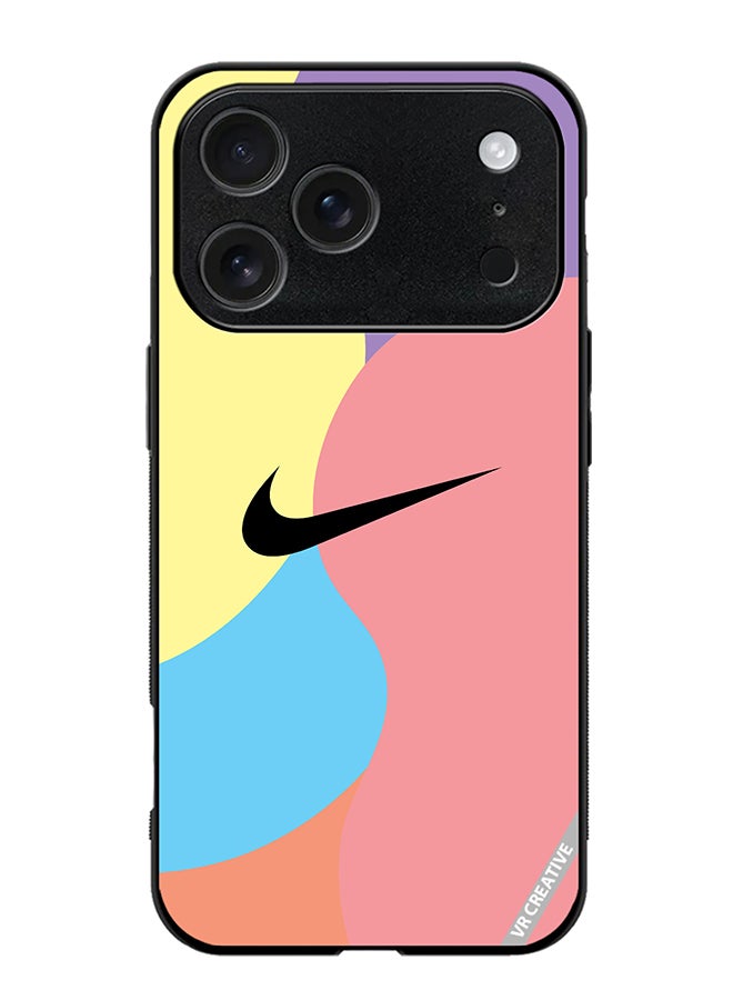 Protective Case Cover For Apple iPhone 17 Pro Max Nike Logo Colourful Design Multicolour