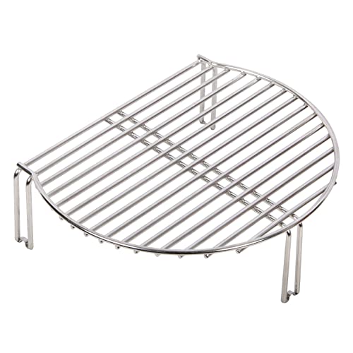 Vankey Grill Expander for Kamado Joe JR, All-in-one Stainless Cooking Grate Stack Rack fit Small Minimax Green Egg and Other Smoker Grill，Adds 60% More Extra Grilling Space - Image 1