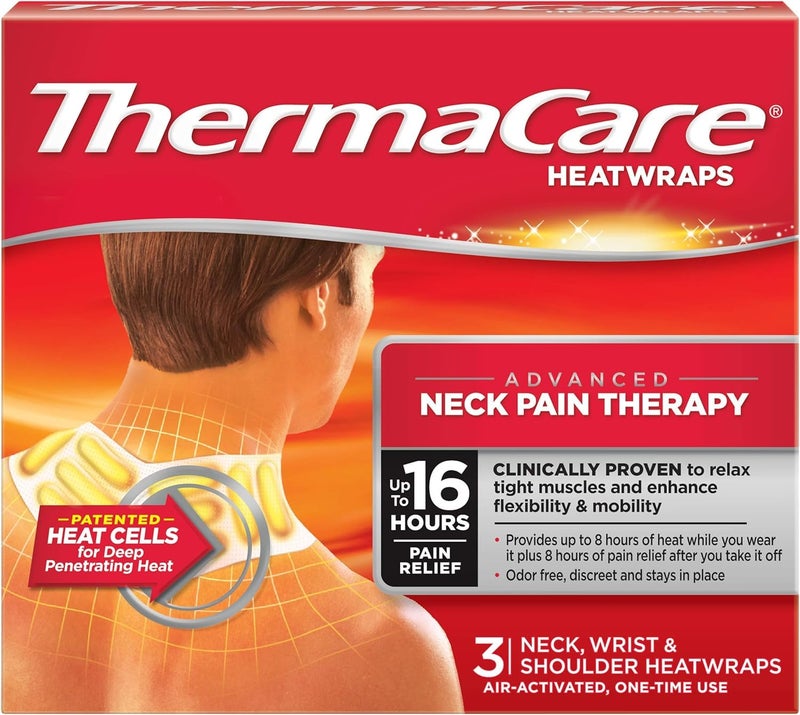ThermaCare AirActivated Heatwraps Neck Wrist Shoulder 3 HeatWraps Pack of 7