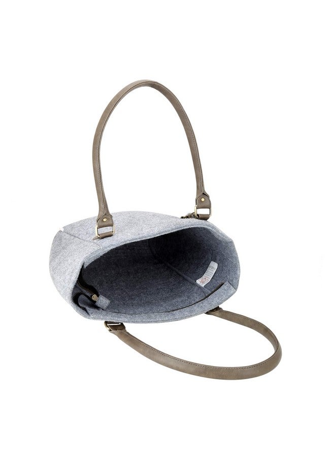 OON Women Handbag Classic Design Grey with Pouch Combo - Image 4