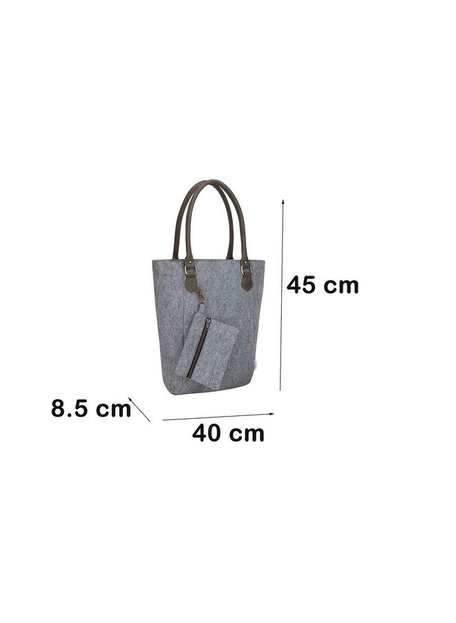 OON Women Handbag Classic Design Grey with Pouch Combo - Image 5