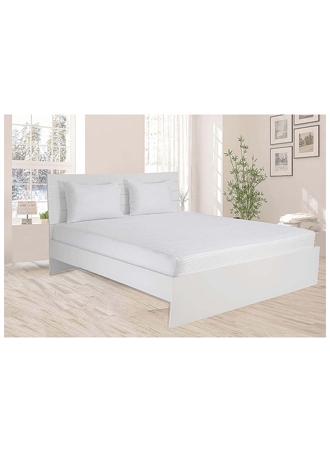 Hotel Collection HOTEL COLLECTION Stripe WHITE Super King Fitted Sheet 200x200 cm with 2 Pillow Cases  - Image 2