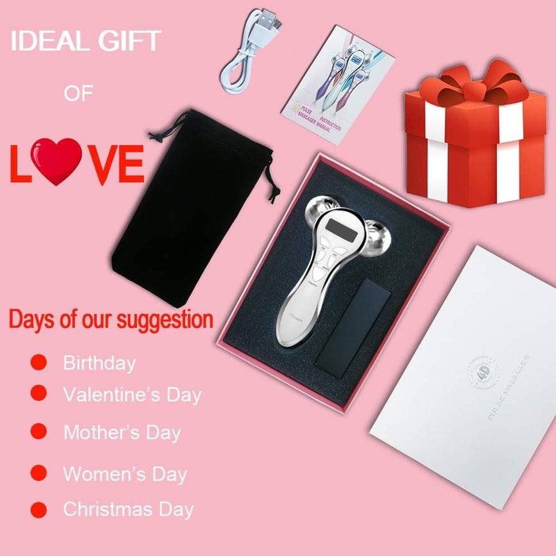 Yeamon مدلك وجه بتقنية المايكروكرنت 4D، مدلك كهربائي قابل لإعادة الشحن لرفع الوجه وأذرع الساقين لمكافحة الشيخوخة والتجاعيد وتدليك الوجه - Image 5