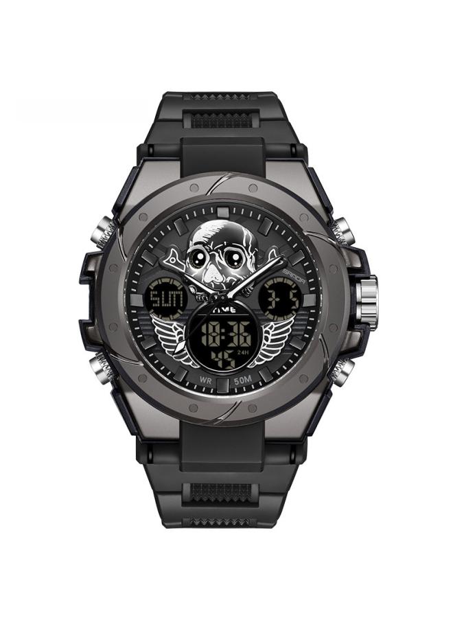 Sanda Trendy Multifunctional Special Forces Watch Men's Double Display Waterproof Luminous Outdoor Sports Electronic Couple Watch