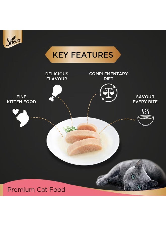 Sheba Kitten Chicken Premium Loaf Pouch Fine Cat Food 2-12 Months 70 G - Image 4