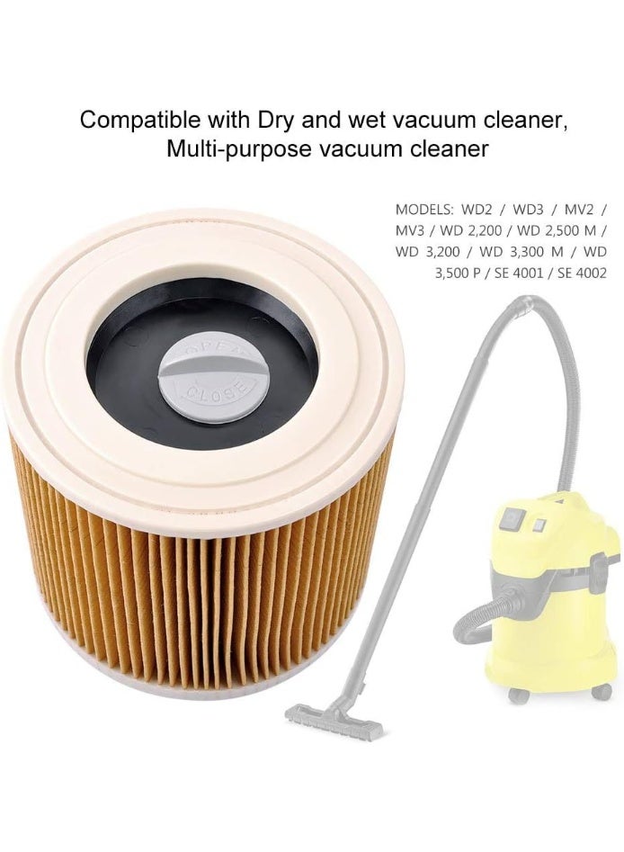 KEEPOW 1 Pack Cartridge Filter for Kärcher WD2 WD3P WD 2200 SE 4001 Wet & Dry Vacuum Cleaners, Part # 64145520 - Image 4
