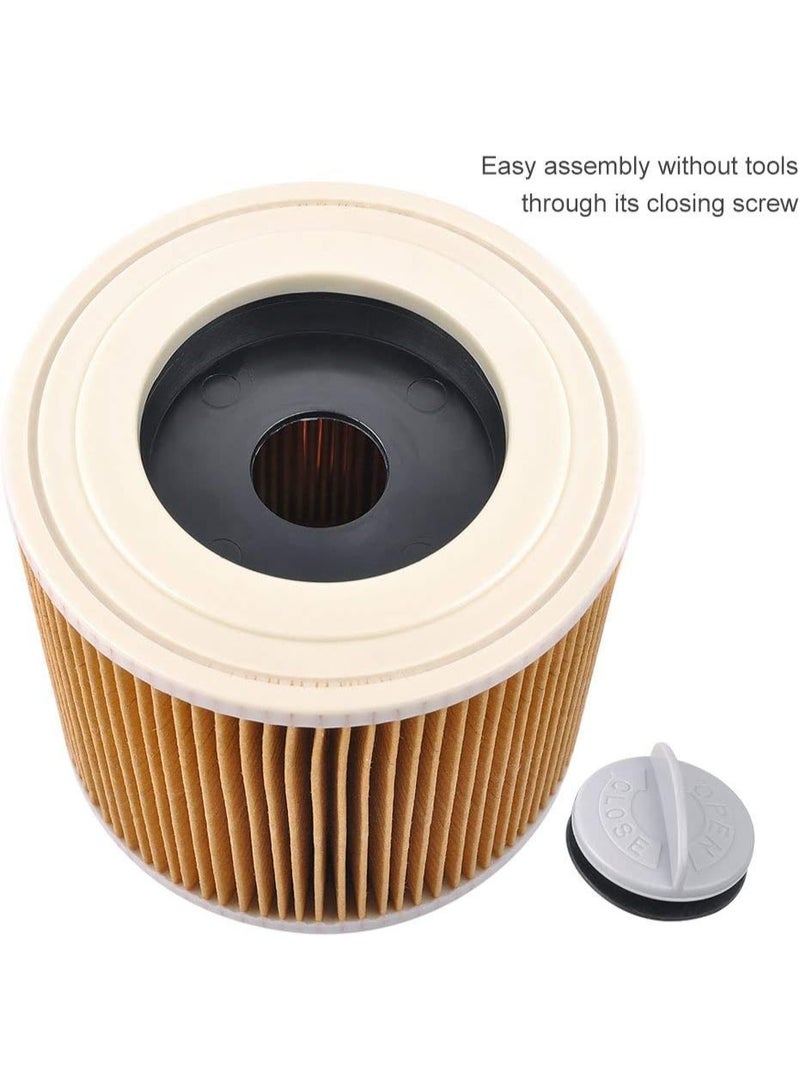 KEEPOW 1 Pack Cartridge Filter for Kärcher WD2 WD3P WD 2200 SE 4001 Wet & Dry Vacuum Cleaners, Part # 64145520 - Image 2