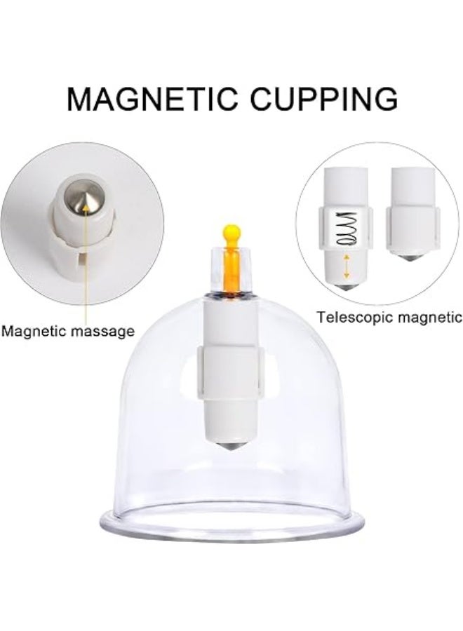 مجموعة العلاج بالحجامة الكهربائية، جهاز الحجامة الصيني المحمول مع مضخة، جهاز العناية بالتدليك للجسم والخدش، 4 أكواب شفط فراغية، مجموعة مدلك الحجامة الكهربائية للاستخدام المنزلي - Image 5