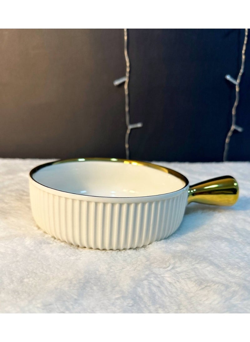 مقلاة أو مقلاة من البورسلين تتميز بإطار مزخرف متعددة الالوان - Image 4