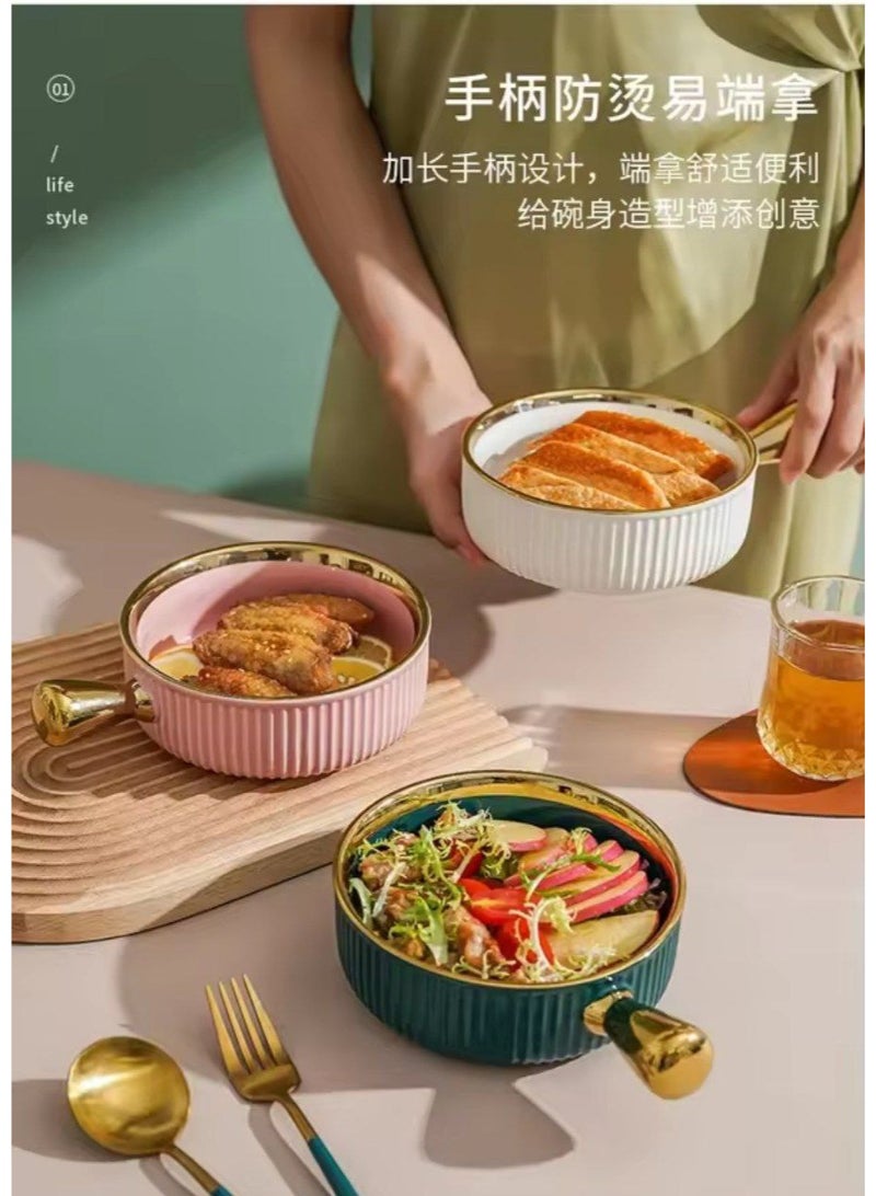 مقلاة أو مقلاة من البورسلين تتميز بإطار مزخرف متعددة الالوان - Image 2