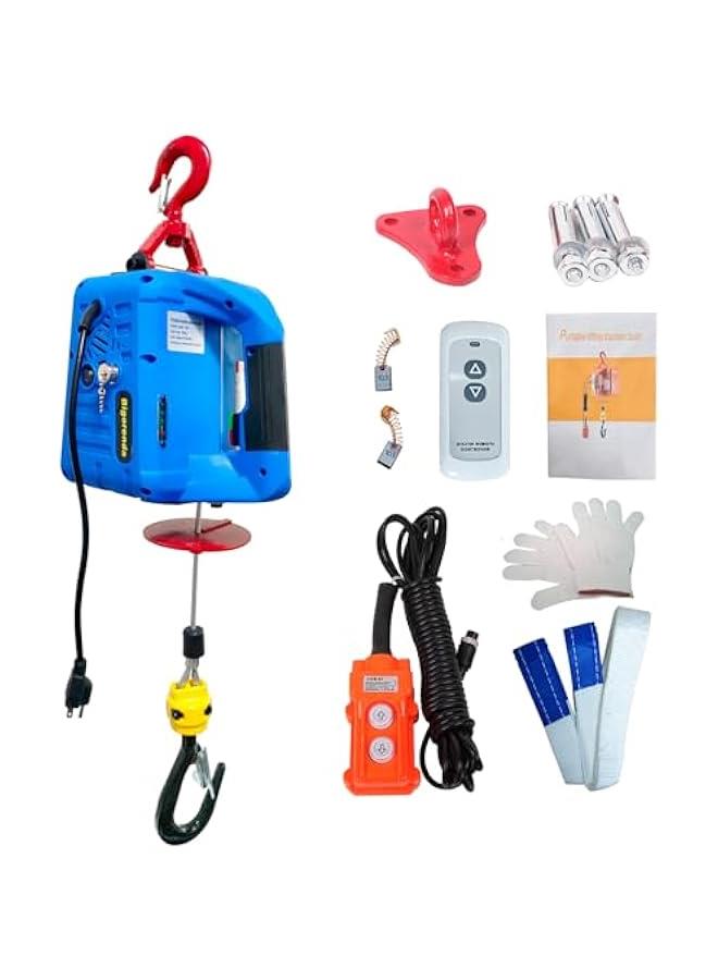 Arabest 3-in-1 Electric Hoist Winch,1100lb Capacity, Portable Electric Power Winch with Wire Wireless Remote Control,110V Electric Hoist Crane,26FT Lifting Height,for Warehouse,Garage,Lifting Towing - Image 1