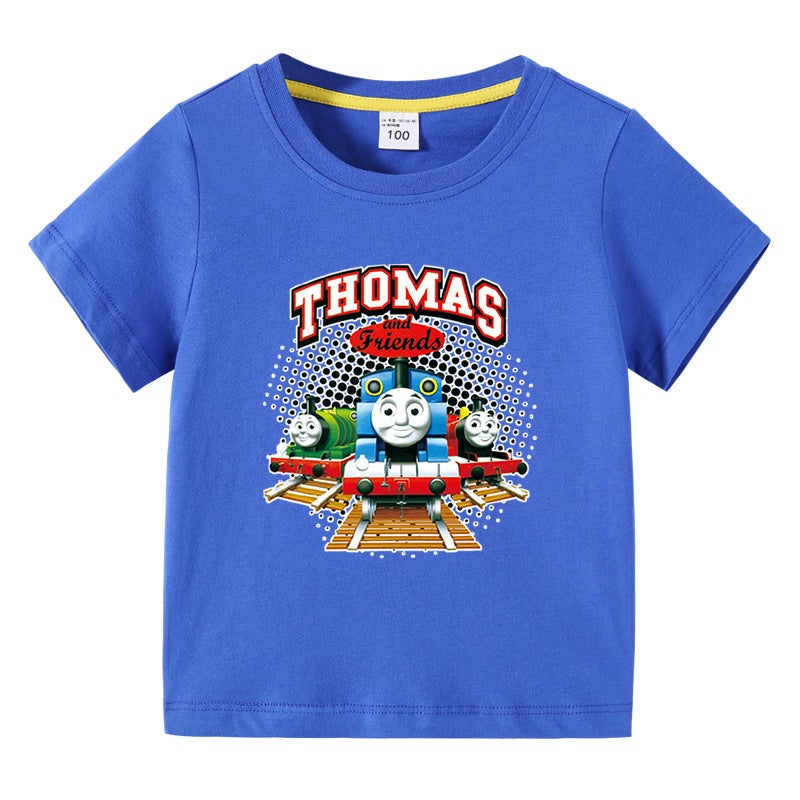 New Children'S Wear Thomas Train Children'S Summer Short-Sleeved T-Shirt Boys Base Shirt Baby Half-Sleeved T-Shirt Children'S Top - Image 2