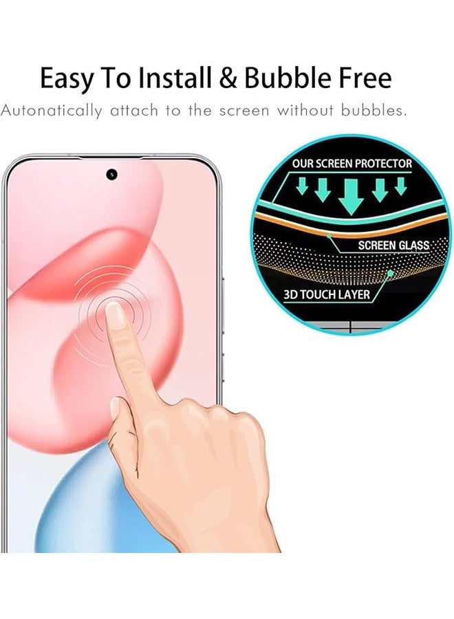 2 Pcs Honor 400 5G Screen Protector, 9H Tempered Glass Screen Protector for Honor 400 5G, Full Coverage Bubble-Free Tempered Film, Anti-Scratch Film  - Image 3