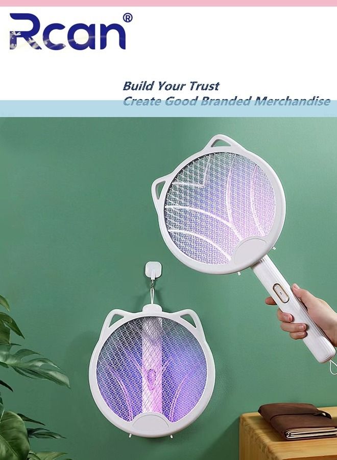 Rcan 4 In 1 Plug In LED UV Mosquito Killer Lamp Indoor and Outdoor Foldable Fly Swatter USB Rechargeable Ultra Quiet Handheld Floor Mounted Wall Mounted Insect Trap Suitable for Family Garden Camping  - Image 1