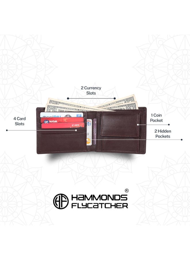 HAMMONDS FLYCATCHER Gift for Men Combo - Genuine Leather Wallet and Belt Combo Box - Leather Belt- Birthday Special & Unique Gift Ideas for Husband, Boyfriend, Teachers, Father - Breen Brown - Image 5