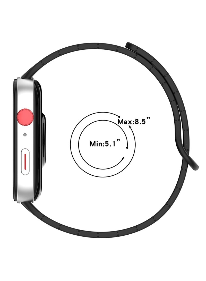 Silicone Sport Watch Strap/Magnetic Suction Watchband for HUAWEI Watch Fit 3/Fit 4/Fit 4 Pro Smartwatch Black - view 3