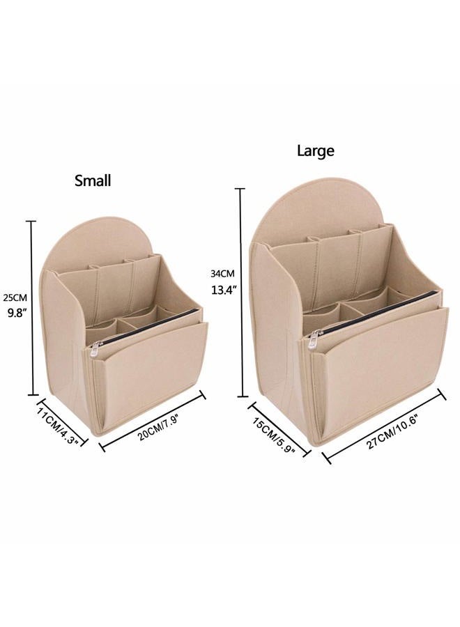 VANCORE Felt Backpack Organizer Insert for Rucksack Handbag Shoulder Bag (Beige,Large) - Image 5