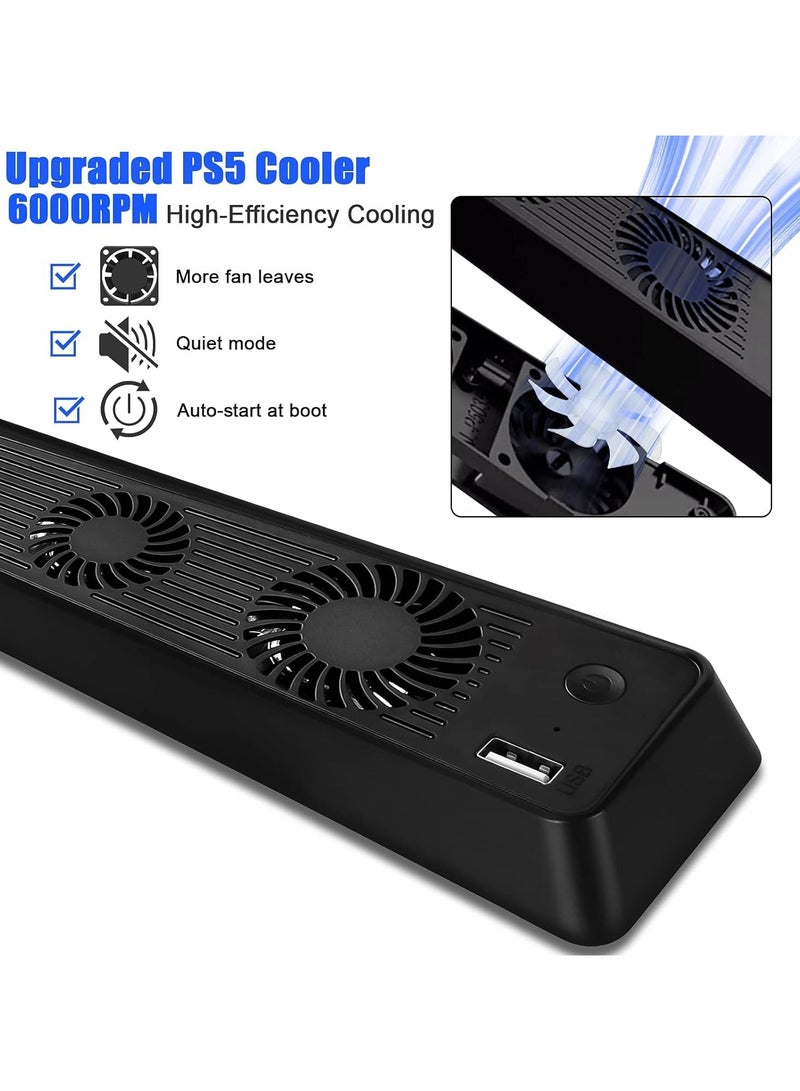 General Cooling fan for PS5 with 3 silent USB ports - an upgraded self-starting accessory for PlayStation 5 consoles  - Image 4