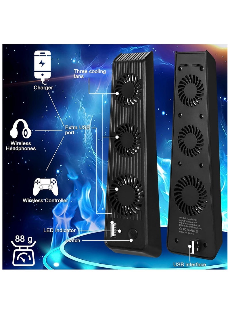 General Cooling fan for PS5 with 3 silent USB ports - an upgraded self-starting accessory for PlayStation 5 consoles  - Image 5
