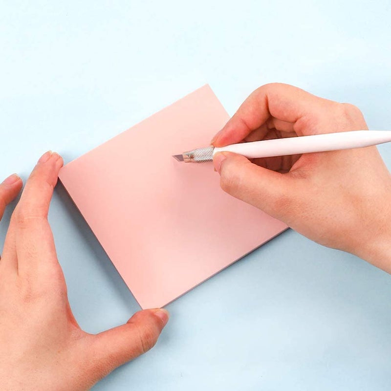 XoreArt 8 Pcs 2"x2" Pink Rubber Carving Blocks for Stamp Soft Rubber Crafts, Soft and Easy to Carve (Square) - Image 3