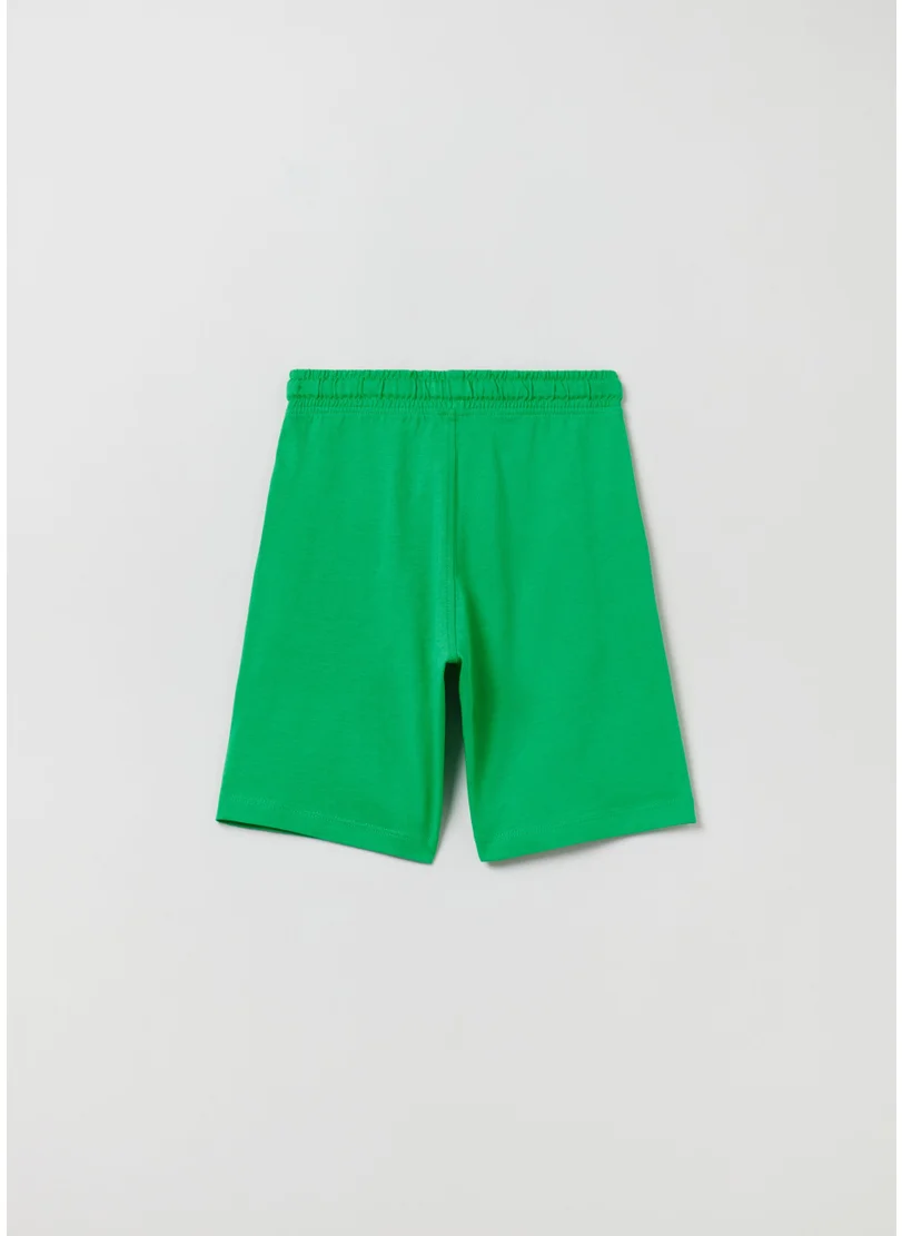 Ovs Bermuda Joggers With Palm Print