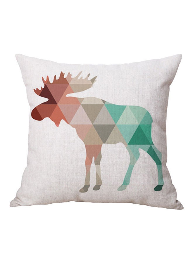 نيبمينينت غطاء وسادة زينة بتصميم عصري أبيض/بني/أخضر 45x45سنتيمتر