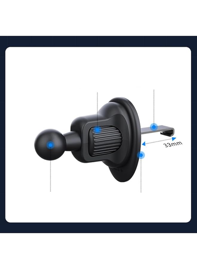 S-TOP Car Air Vent Mobile Phone Holder Strong Grip Car Mount Bracket (Black) - Image 2