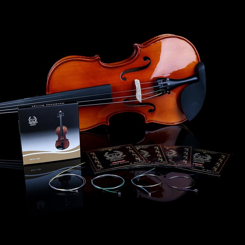 Rhythm Rhythm Violin Strings Handmade Replacement-Set – 1 Pack,Ideal for Intermediate Students and Beginners – Easy to Play, Synthetic Core, Violin Strings Set 3/4,4/4 Size Scale  - Image 4