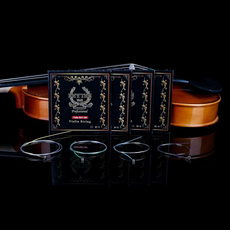 Rhythm Rhythm Violin Strings Handmade Replacement-Set – 1 Pack,Ideal for Intermediate Students and Beginners – Easy to Play, Synthetic Core, Violin Strings Set 3/4,4/4 Size Scale  - Image 5